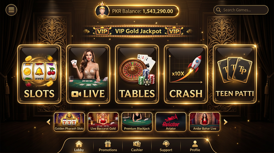 Main screen of PKR 999 casino page for PK players